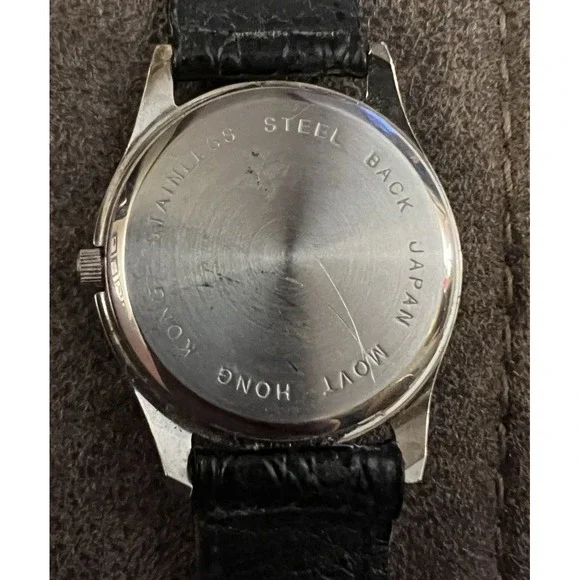 Vintage Ernie Keebler Watch Quartz Silver Leather Japan Analog New Battery - Picture 4 of 4